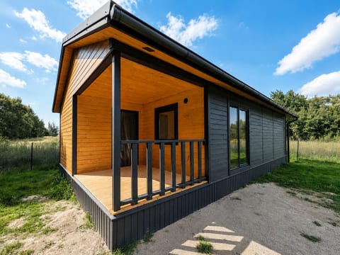 Каркасный дом 8,5х10 с террасой
